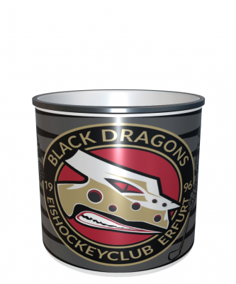 Emailletasse | Merch Logo | Black Dragons