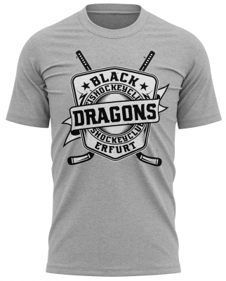T-Shirt | Crest | heather grey | Black Dragons