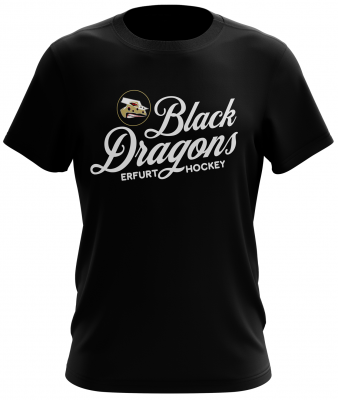 T-Shirt | Vintage schwarz | weiß | Black Dragons