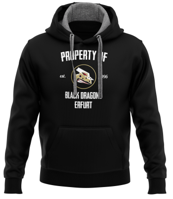 Hoodie unisex property schwarz Black Dragons